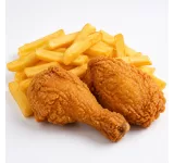 2 PIECES FRIED CHICKEN WITH CHIPS