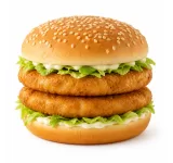 DOUBLE CHICKEN BURGER IN ONE BUN