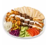 CHICKEN SHISH AND LAMB SHISH AND HALLOUMI
